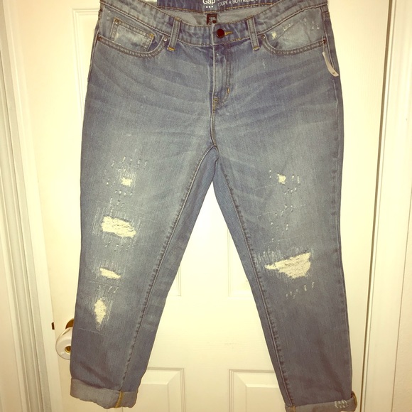 GAP boyfriend distressed jeans - Picture 1 of 6